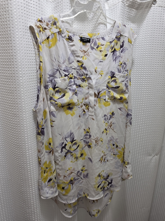 torrid Tops - torrid Yellow & Purple Floral V-Neck Sleeveless Camisole